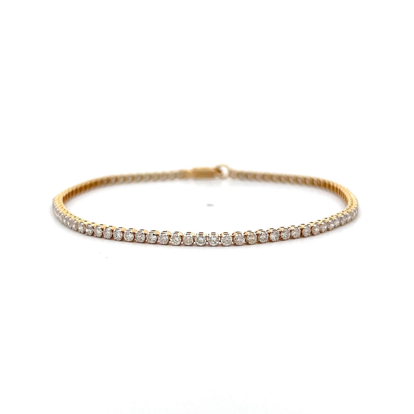 2.00 Round Brilliant Diamond Tennis Bracelet in 14k