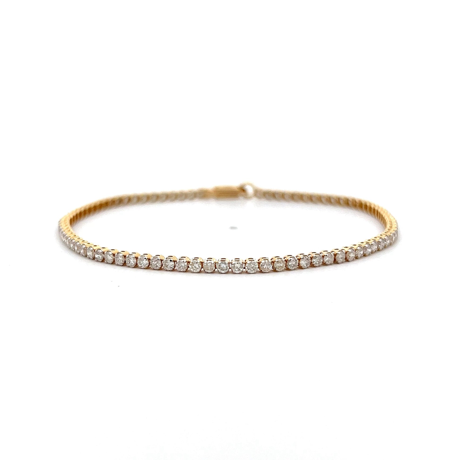 2.00 Round Brilliant Diamond Tennis Bracelet in 14k