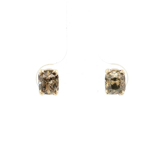 2.01 Fancy Brown Diamond Stud Earrings 14k