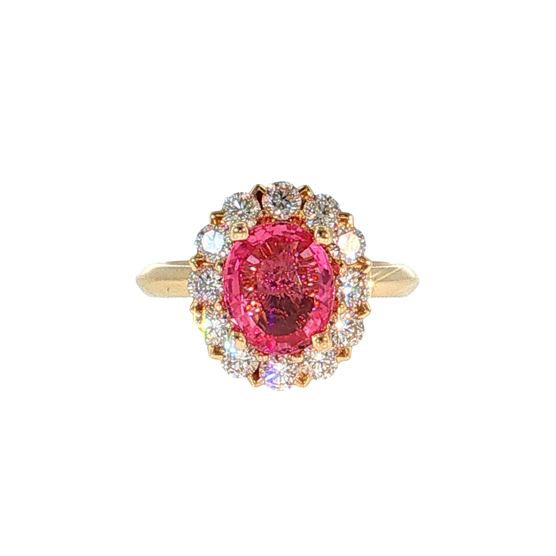 2.01 Padparadscha Sapphire Engagement Ring 14k