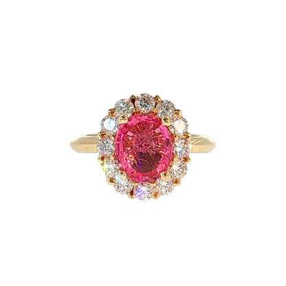 2.01 Padparadscha Sapphire Engagement Ring 14k