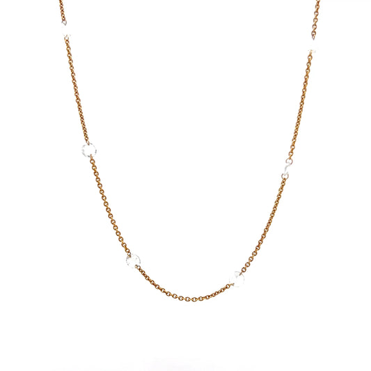 2.01 Rose Diamond By The Yard Necklace in 18k