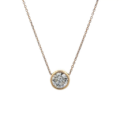 2.01 Round Brilliant Diamond Solitaire Pendant 14k