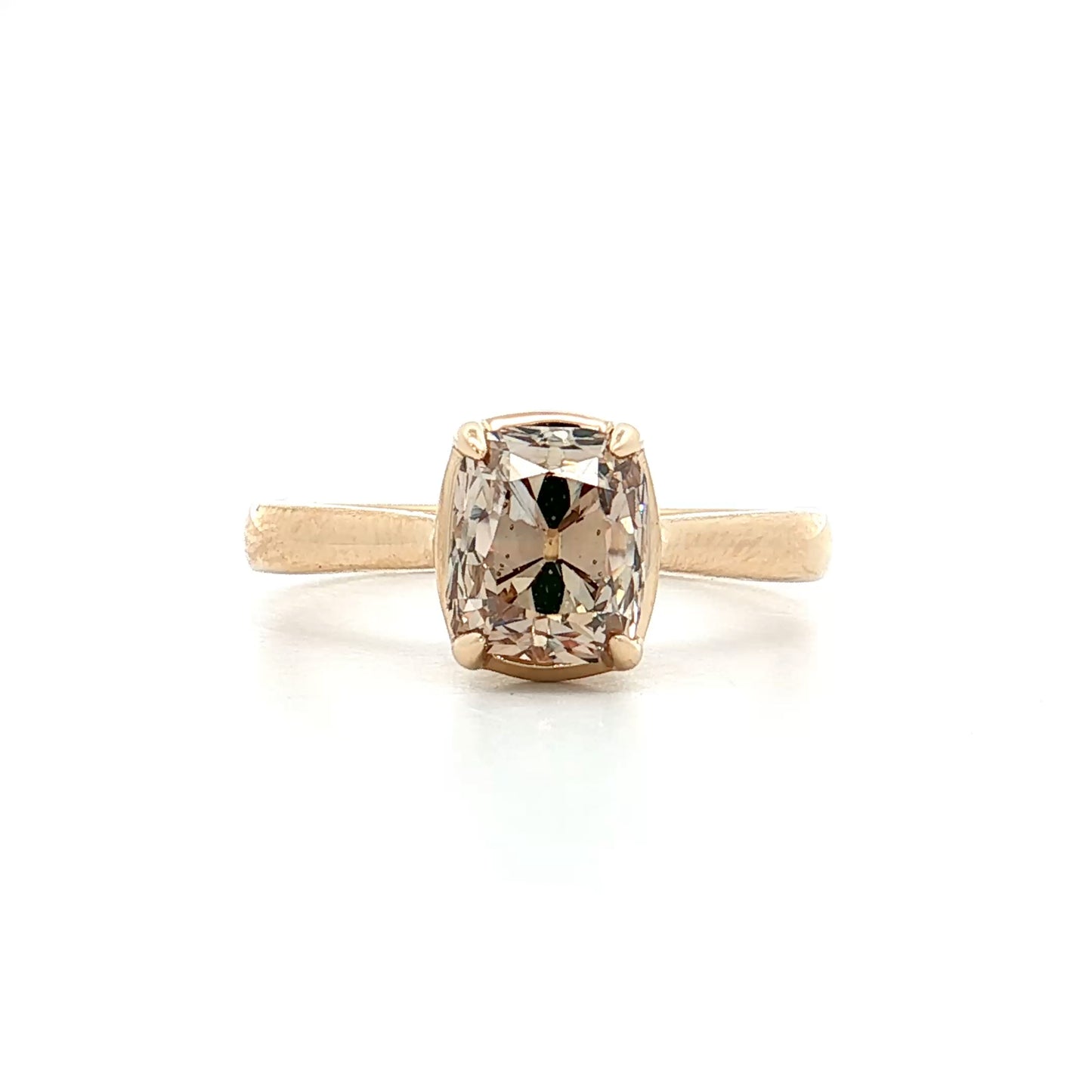 2.03 Fancy Brown Diamond Solitaire Engagement Ring 14k