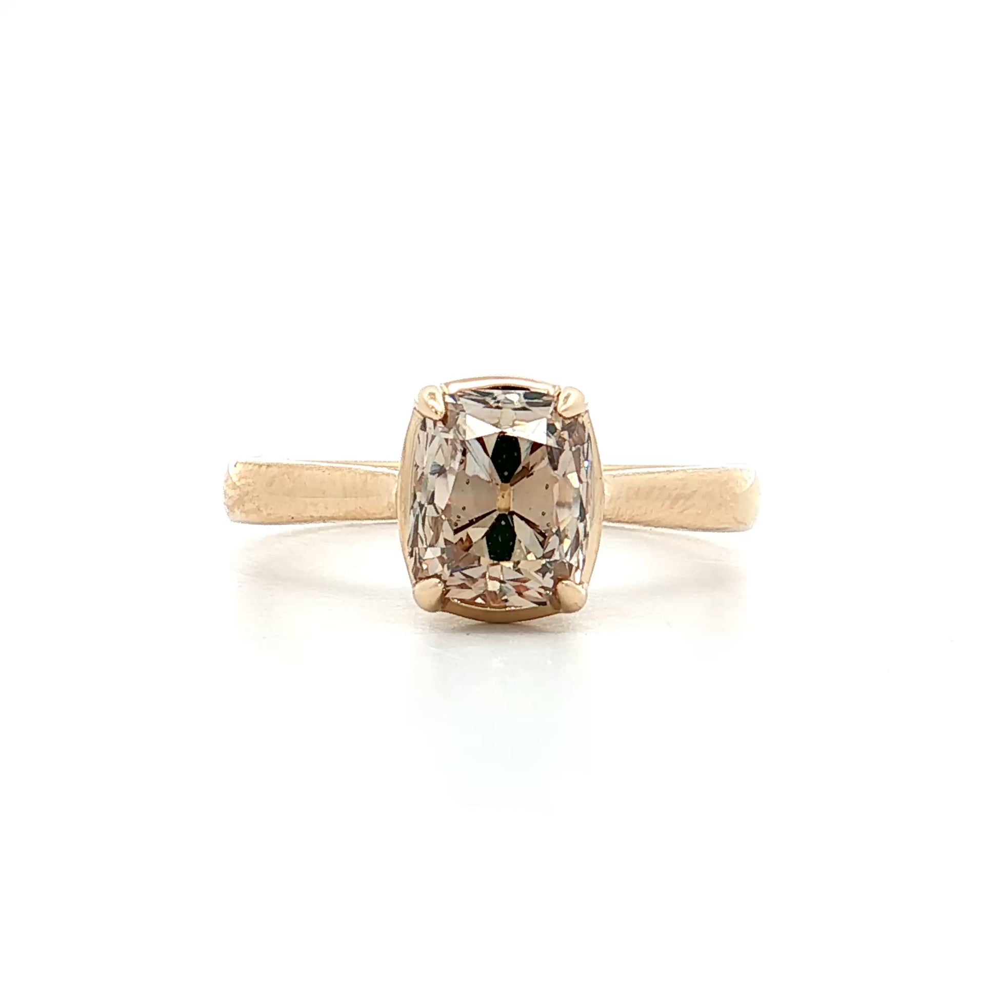 2.03 Fancy Brown Diamond Solitaire Engagement Ring 14k
