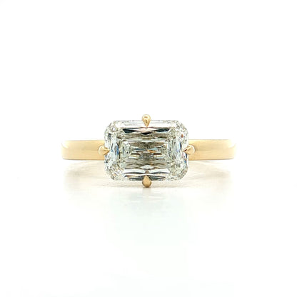 2.03 GIA Emerald Cut Diamond Engagement Ring 18k