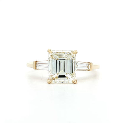 2.04 Emerald Cut Diamond Engagement Ring 14k