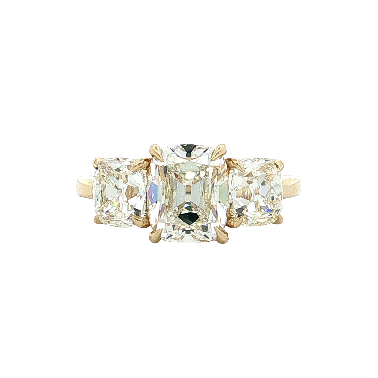 2.04 Old Mine Cushion Diamond Engagement Ring 14k