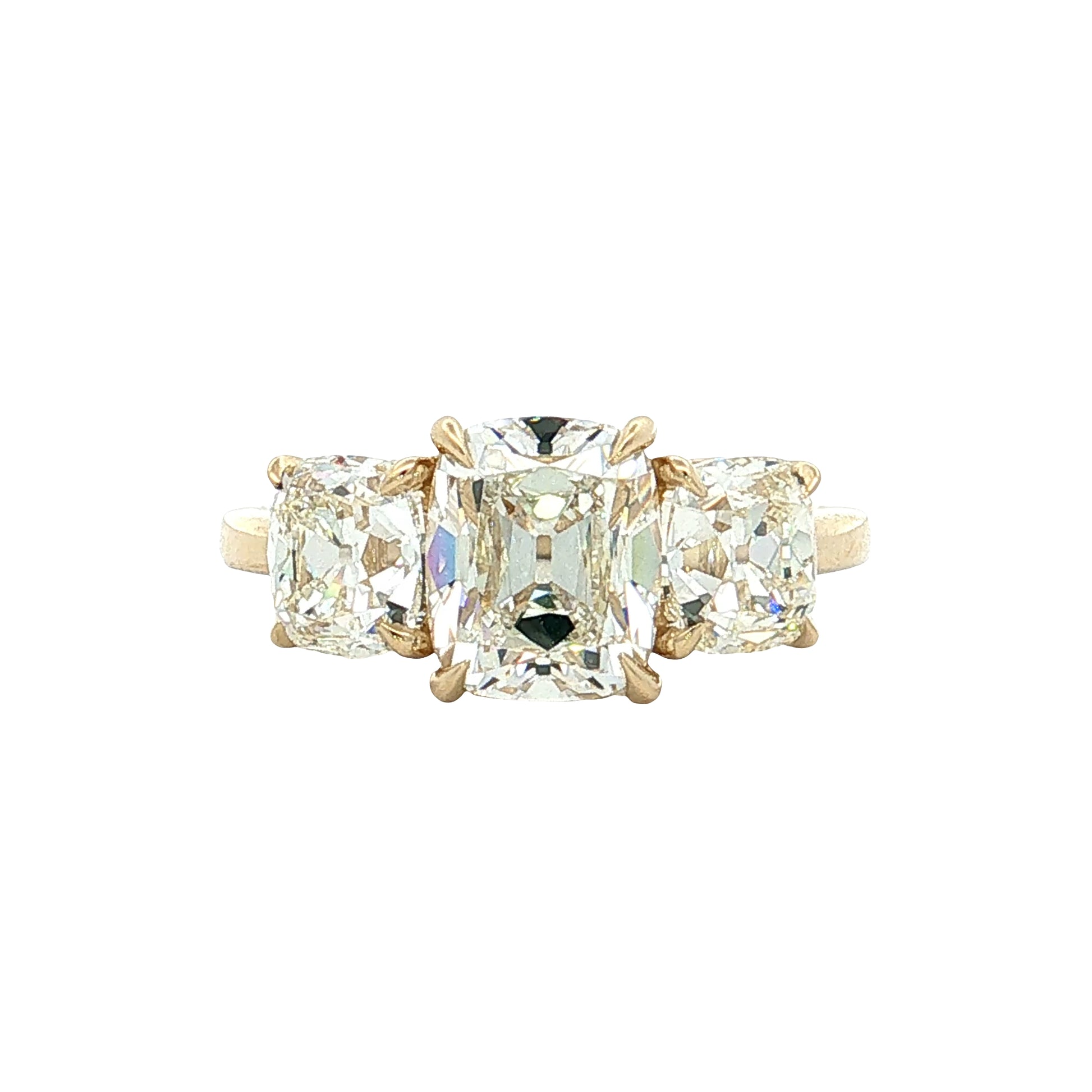 2.04 Old Mine Cushion Diamond Engagement Ring 14k