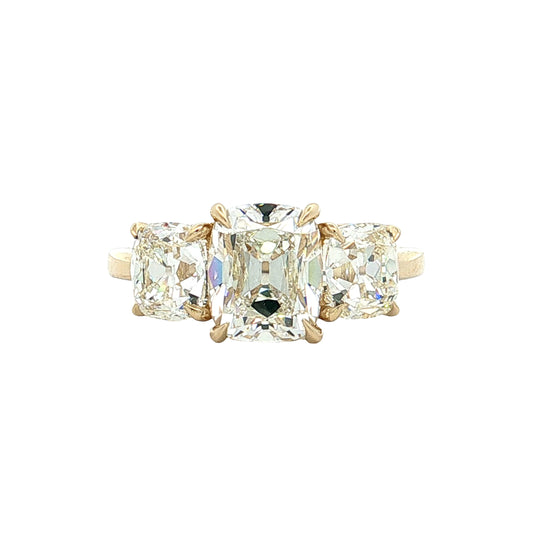 2.04 Old Mine Cushion Diamond Engagement Ring 14k