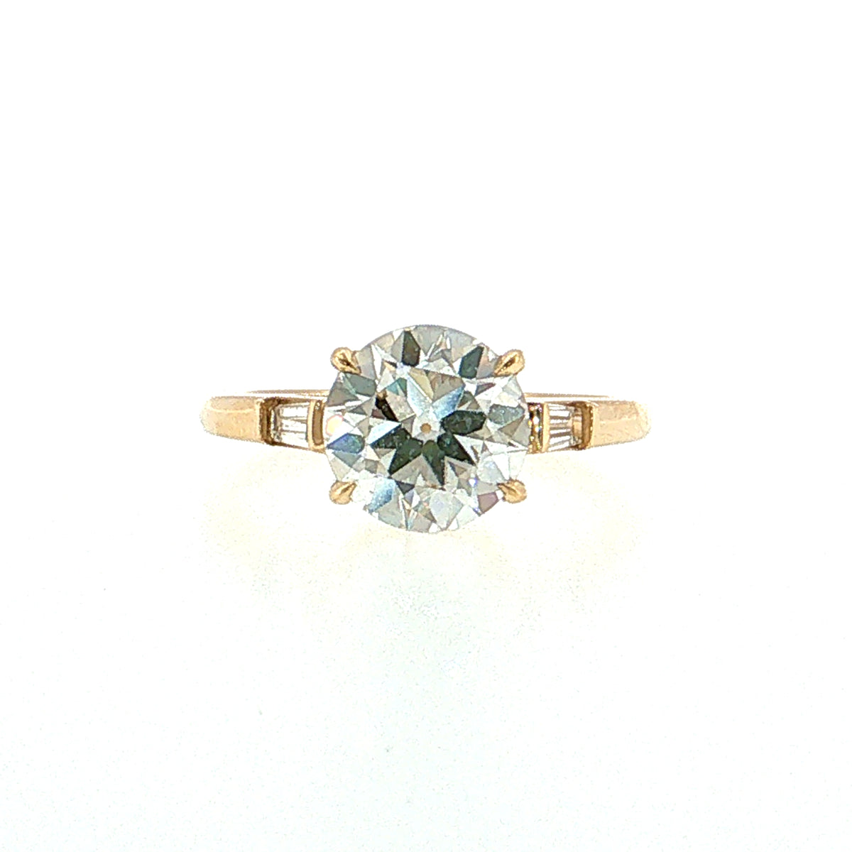 2.08 GIA Old European Diamond Engagement Ring 14k