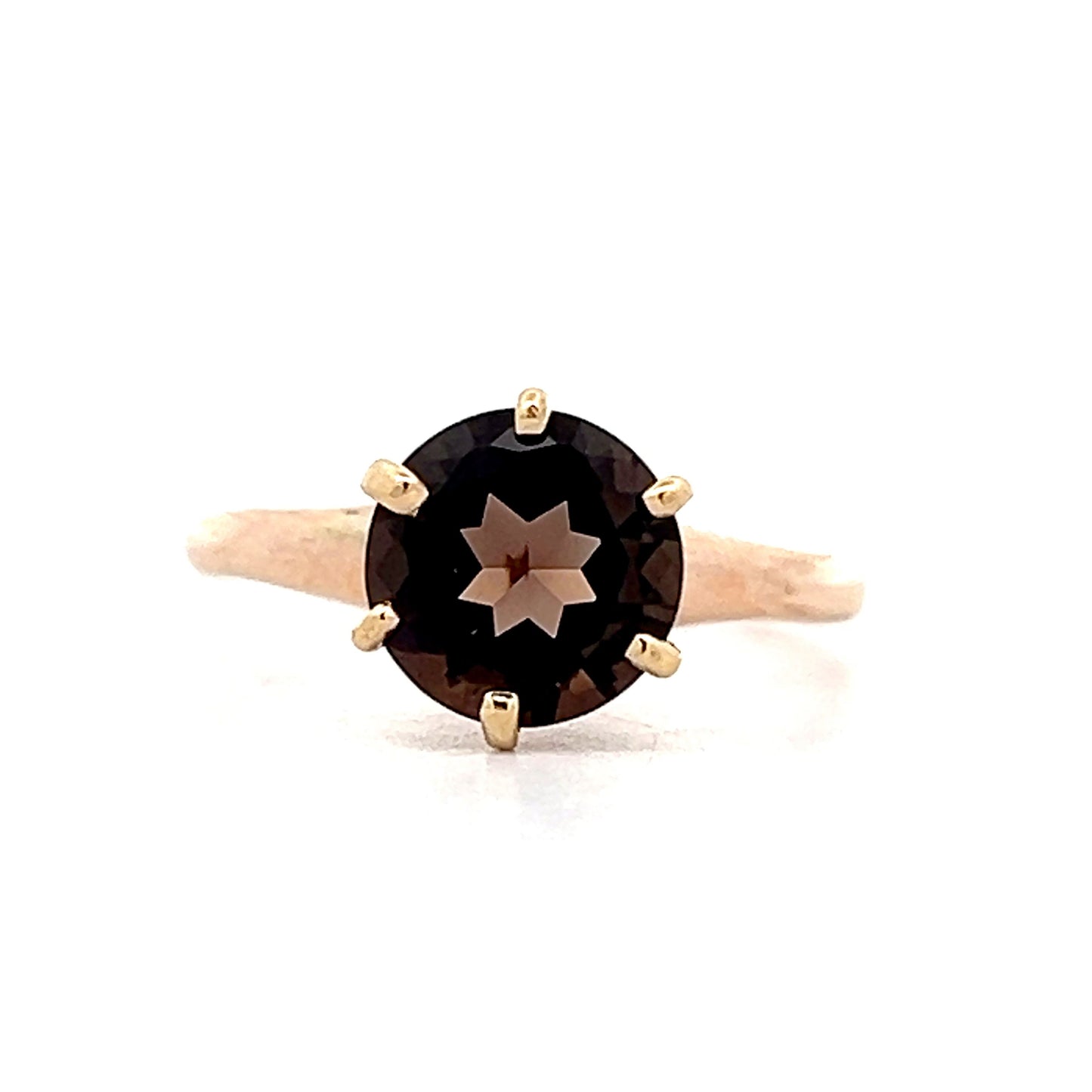 2.10 Vintage Smoky Topaz Solitaire in 14k Rose Gold