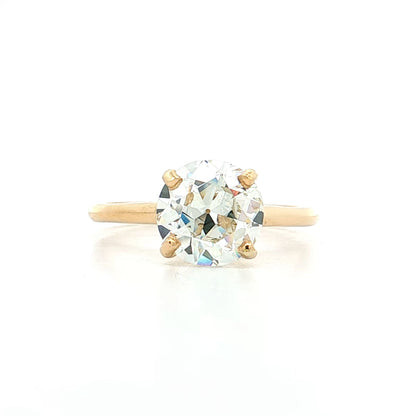 2.13 GIA Old European Diamond Engagement Ring 18k