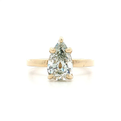 2.17 GIA Pear Diamond Solitaire Engagement Ring 14k