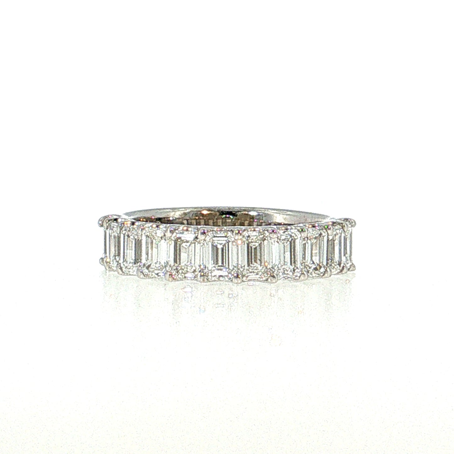 2.20 Baguette Diamond Half-Eternity Band 18k White Gold