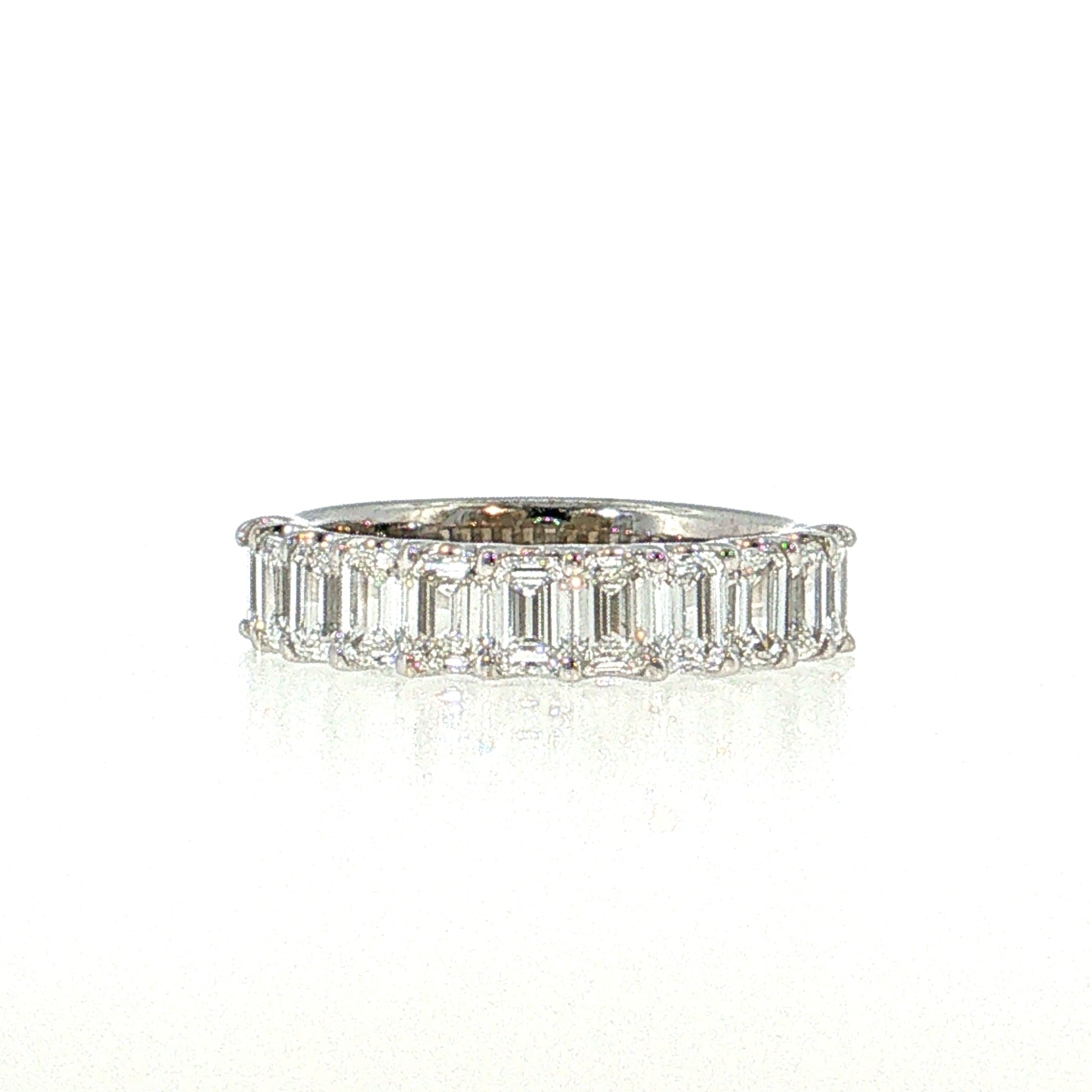 2.20 Baguette Diamond Half-Eternity Band 18k White Gold