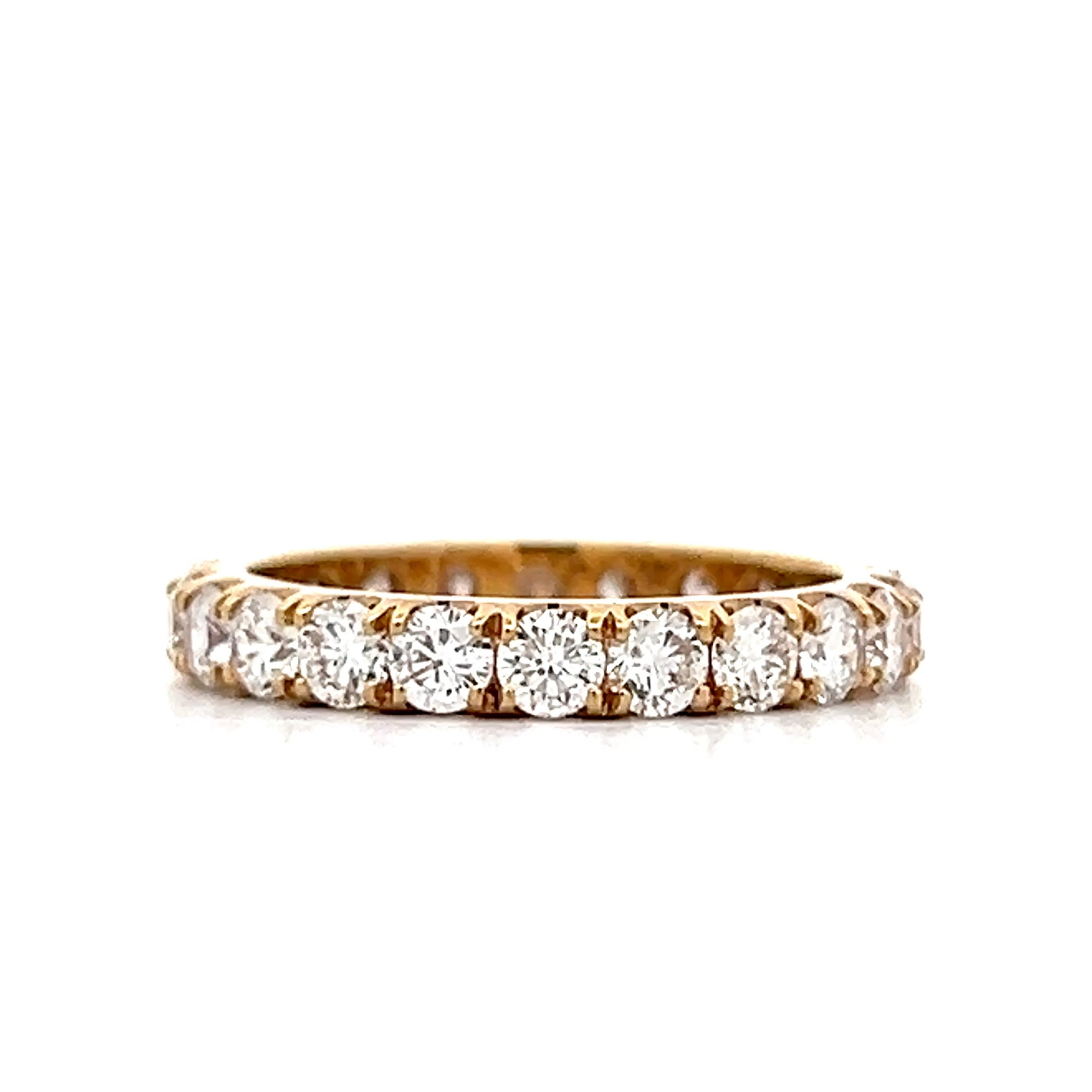 2.20 Diamond Eternity Wedding Band in 14k Yellow Gold