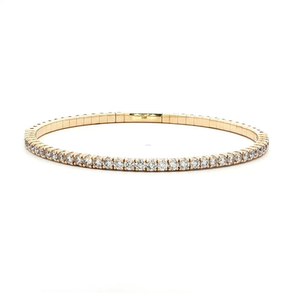 2.20 Diamond Flex Bracelet in 14k Yellow Gold