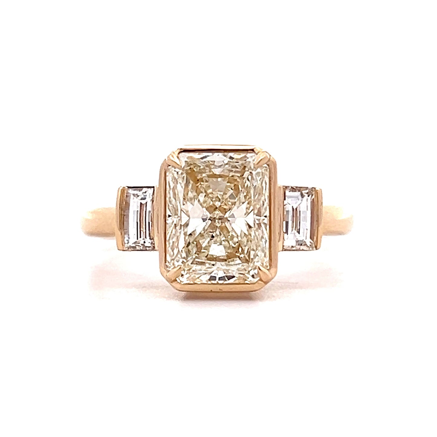 2.20 Radiant Cut Diamond Engagement Ring in 14k