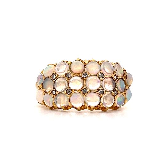 2.20 Victorian Opal Cocktail Ring in 18k Yellow Gold