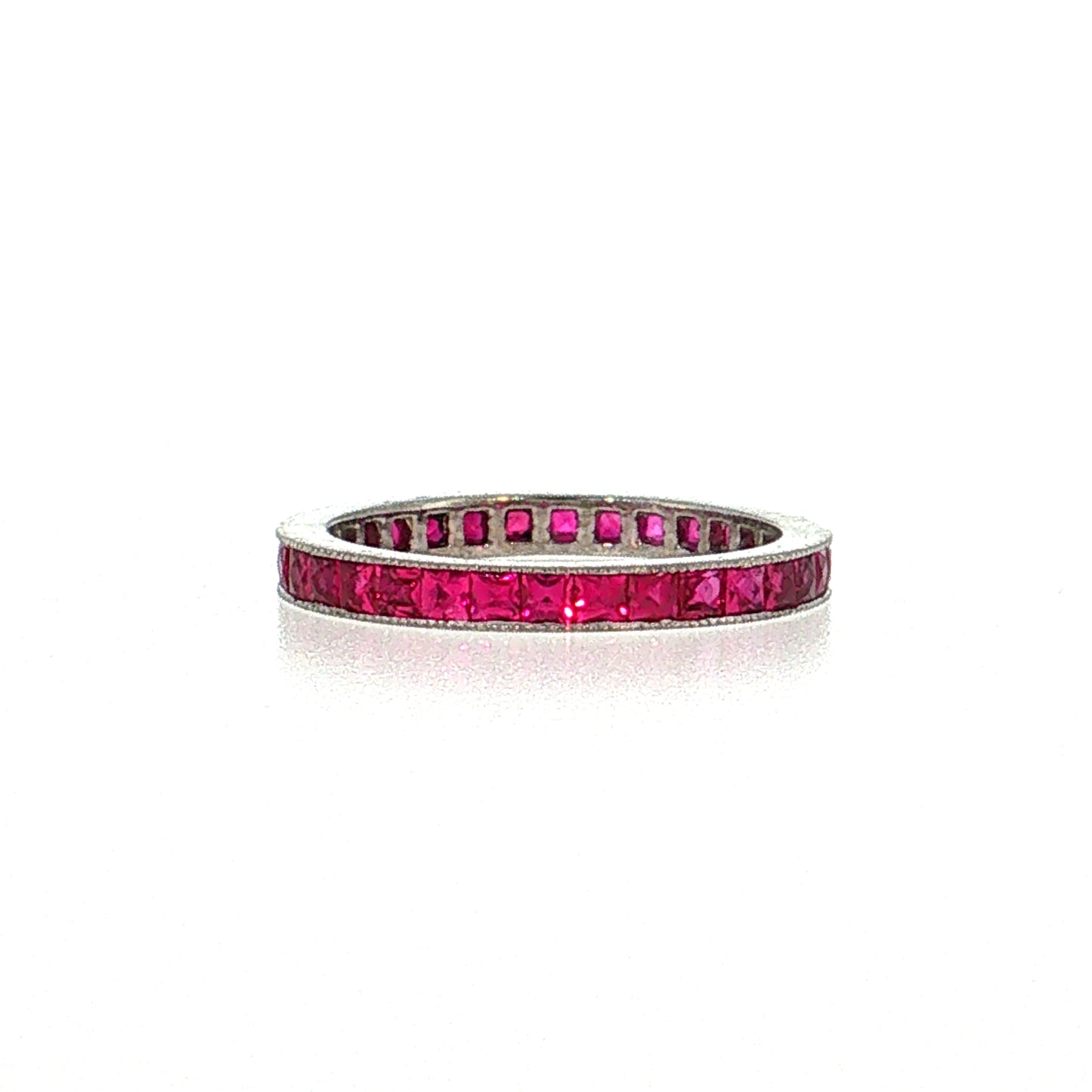 2.24 French Ruby Eternity Band Platinum