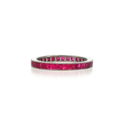 2.24 French Ruby Eternity Band Platinum