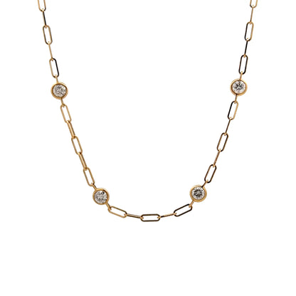 2.25 Diamonds By The Yard Necklace in 14k Yellow Gold