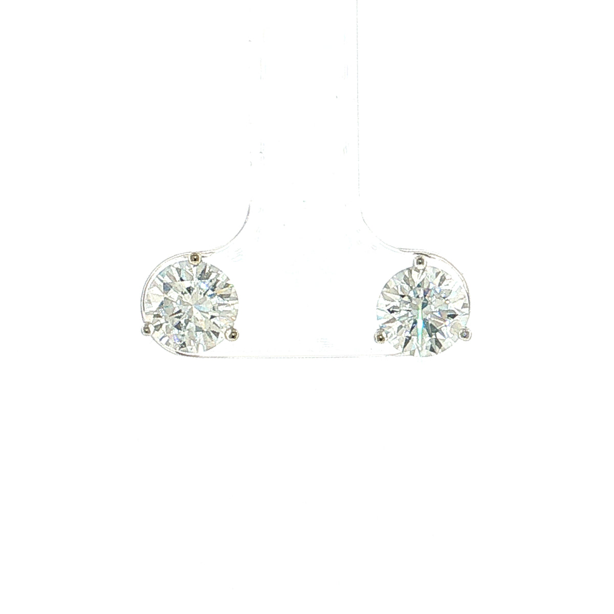 2.28 Round Brilliant Diamond Stud Earrings 18k