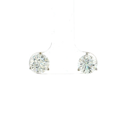 2.28 Round Brilliant Diamond Stud Earrings 18k