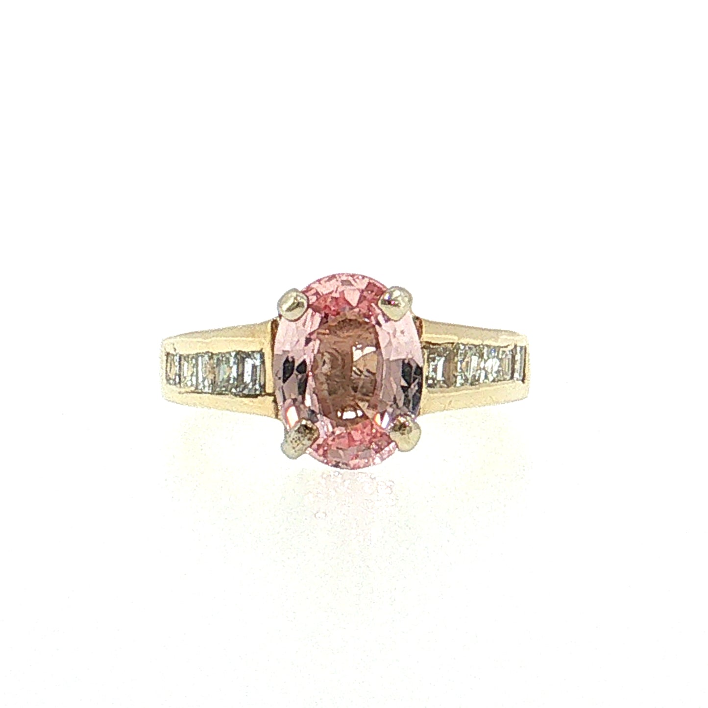 2.34 Padparadscha Sapphire Engagement Ring 14k