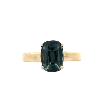 2.35 Cushion Cut Spinel Engagement Ring 14k Yellow Gold