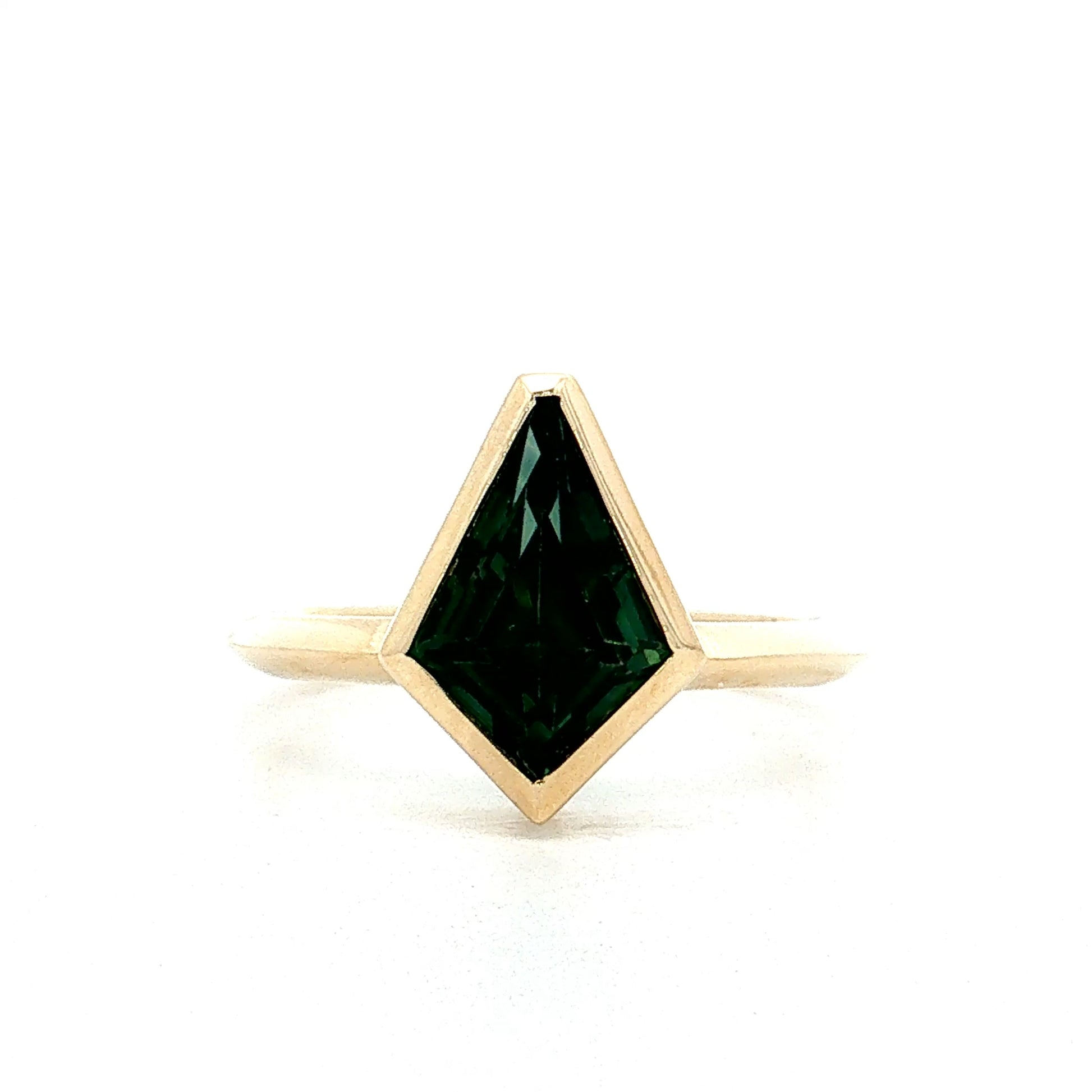 2.44 Kite Sapphire Engagement Ring 14k