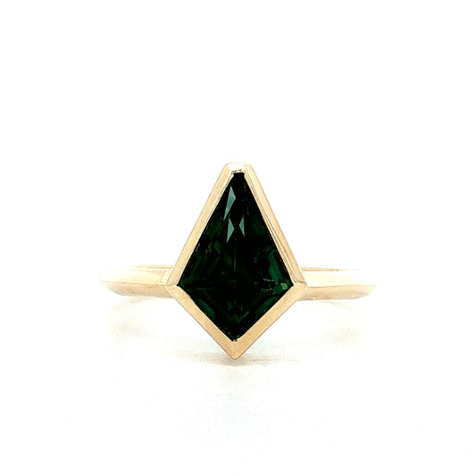 2.44 Kite Sapphire Engagement Ring 14k