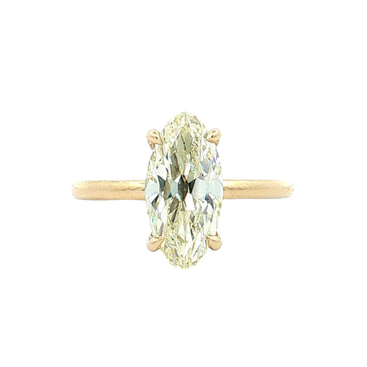 2.45 GIA Moval Diamond Engagement Ring 14k