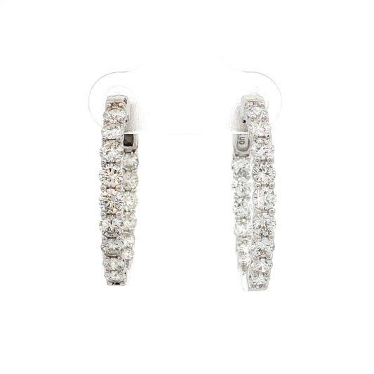 2.50 Diamond Inside-Out Hoop Earrings 14k