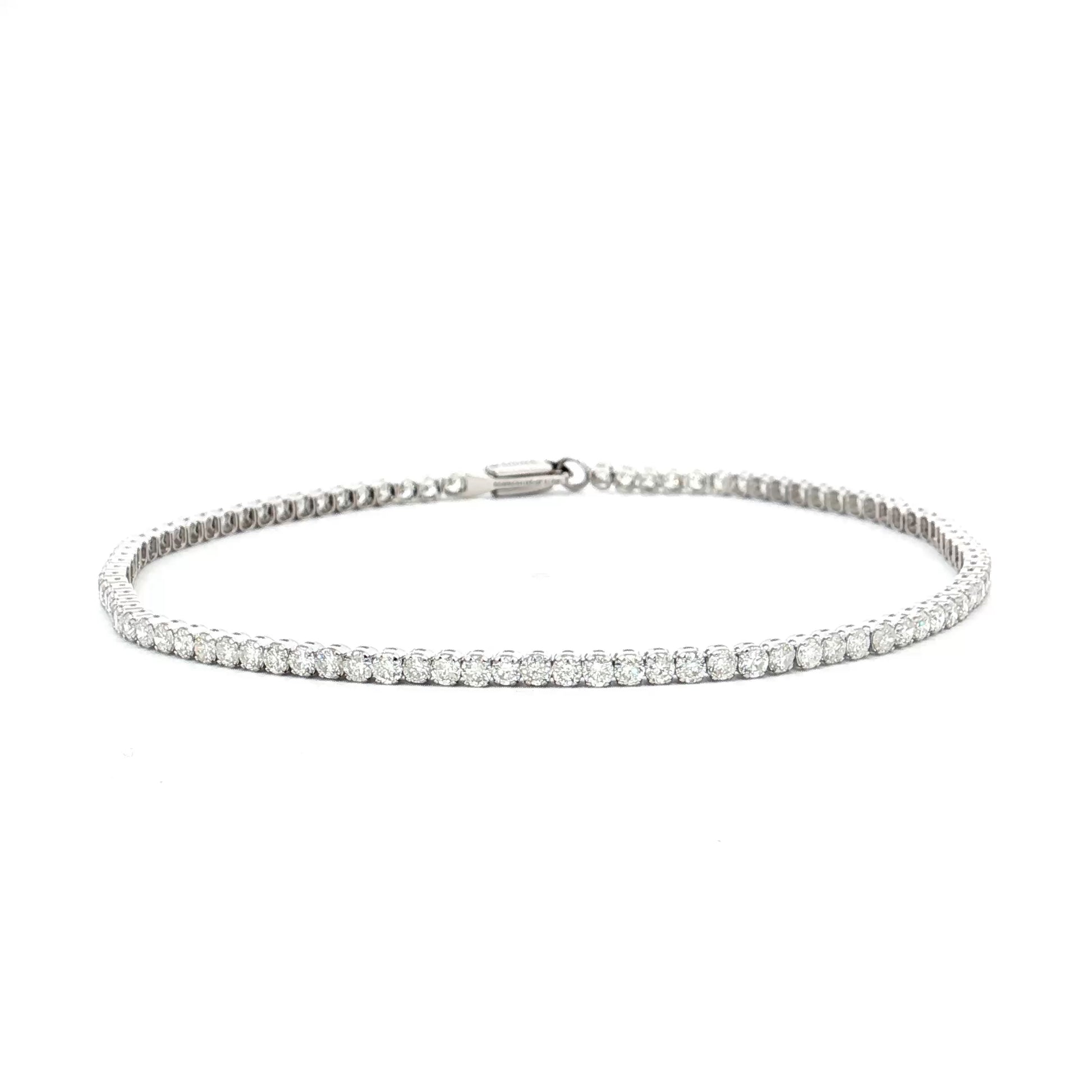 2.50 Diamond Tennis Bracelet in 14k White Gold