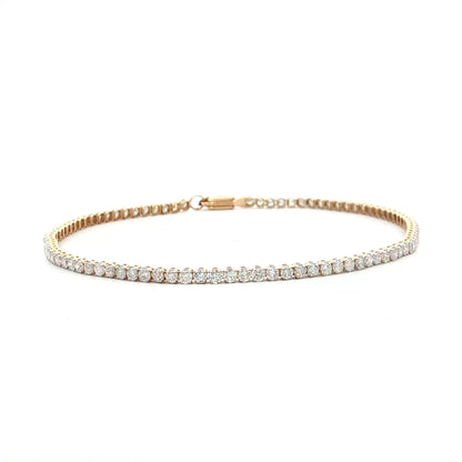 2.50 Round Brilliant Diamond Tennis Bracelet 14k