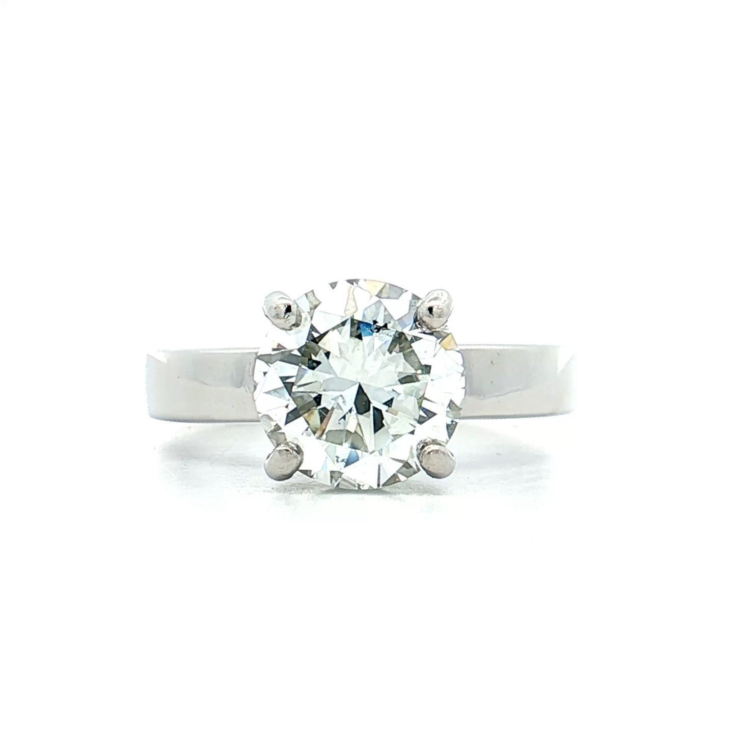 2.55 GIA Round Brilliant Diamond Engagement Ring Platinum