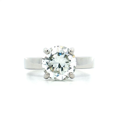 2.55 GIA Round Brilliant Diamond Engagement Ring Platinum