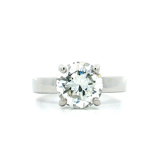2.55 GIA Round Brilliant Diamond Engagement Ring Platinum