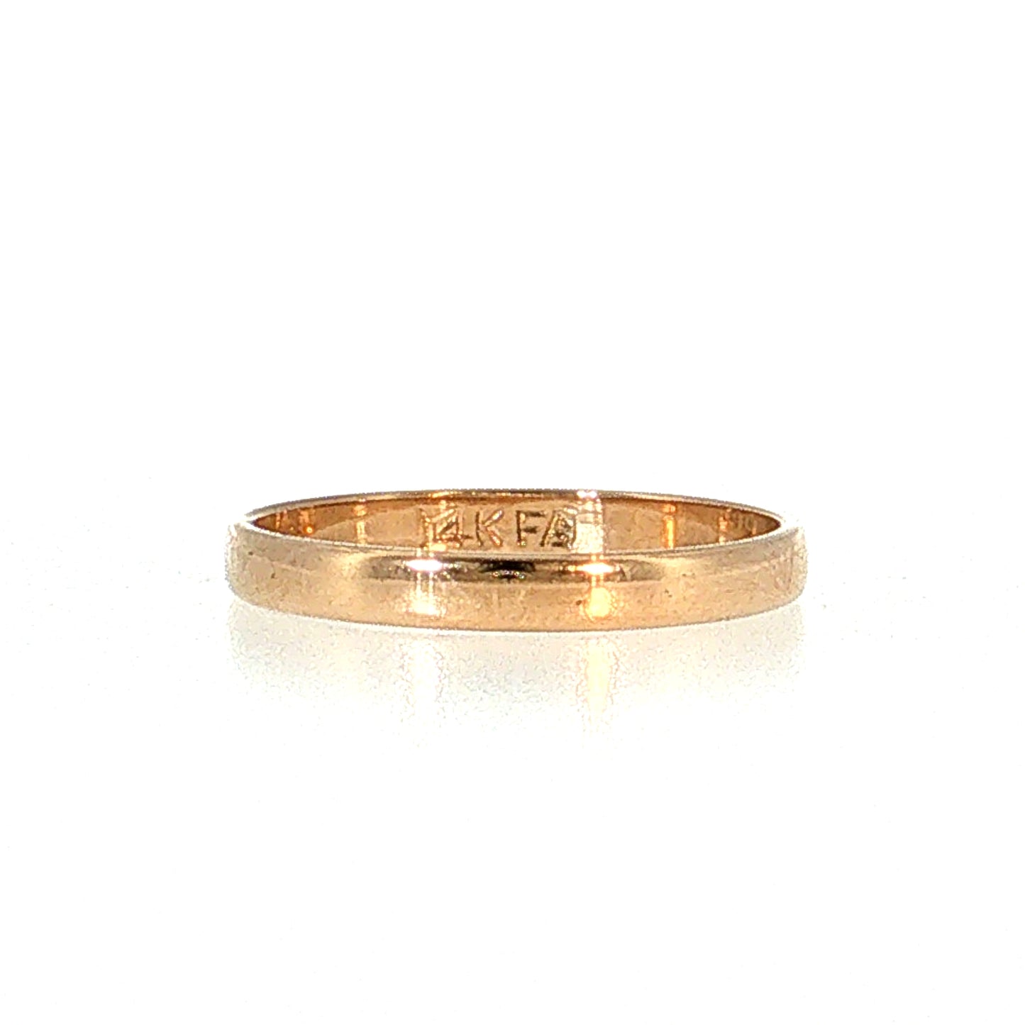 2.5mm Euro Wedding Band 14k Yellow Gold
