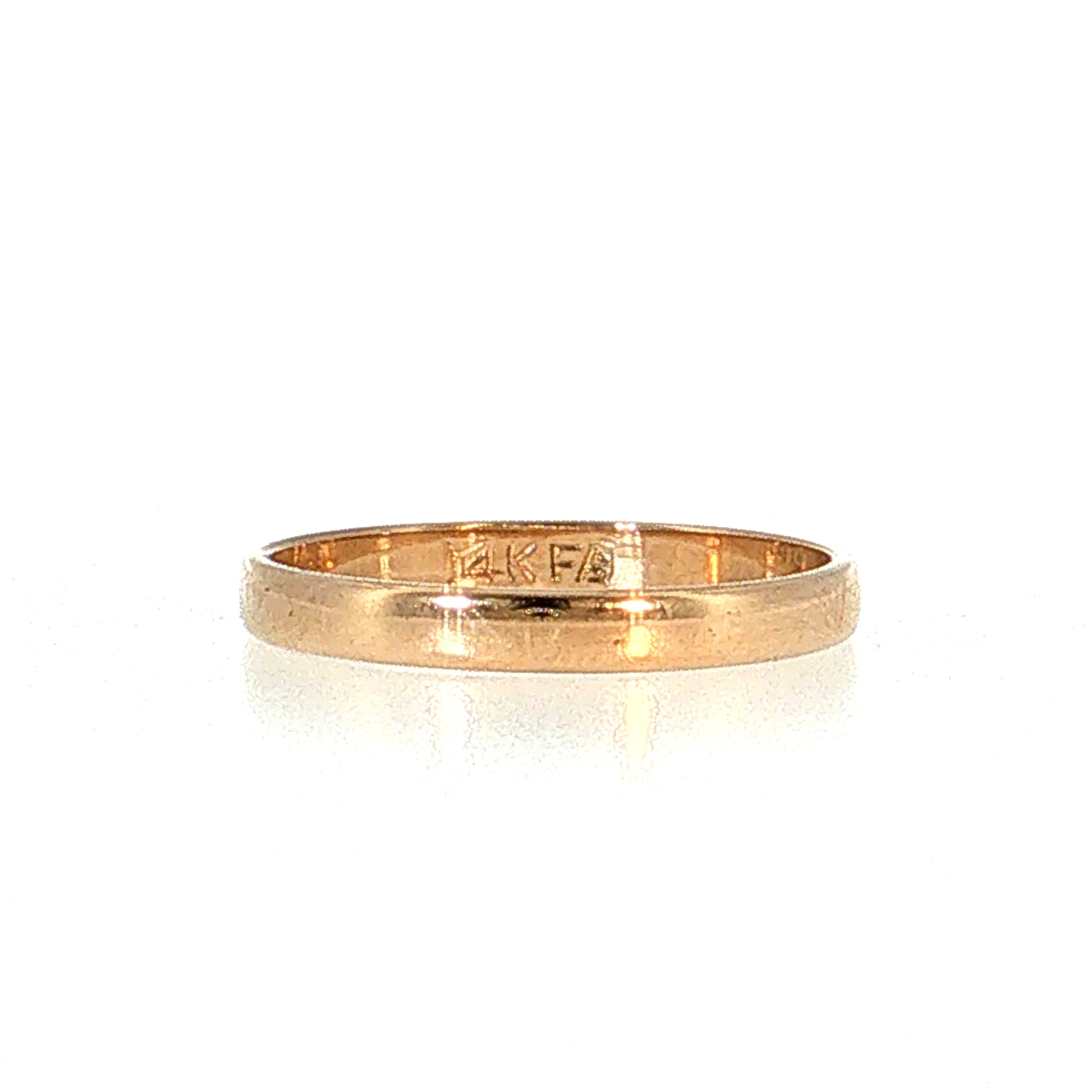 2.5mm Euro Wedding Band 14k Yellow Gold