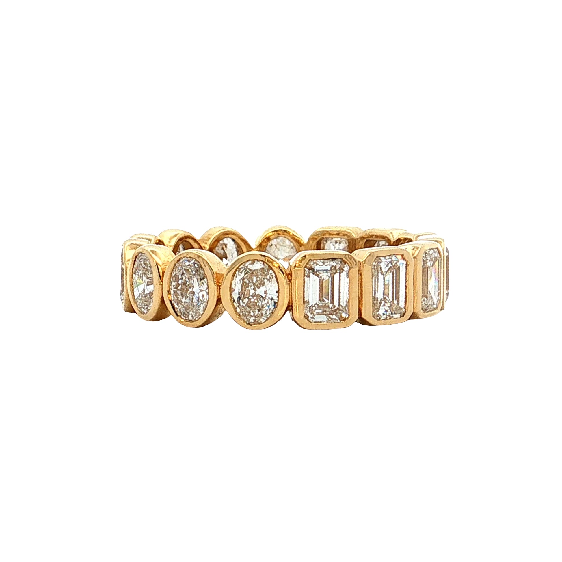 2.75 Mixed Diamond Eternity Wedding Band 18k 