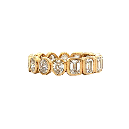 2.75 Mixed Diamond Eternity Wedding Band 18k 
