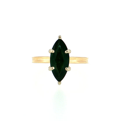 2.78 Marquise Green Sapphire Engagement Ring 14k
