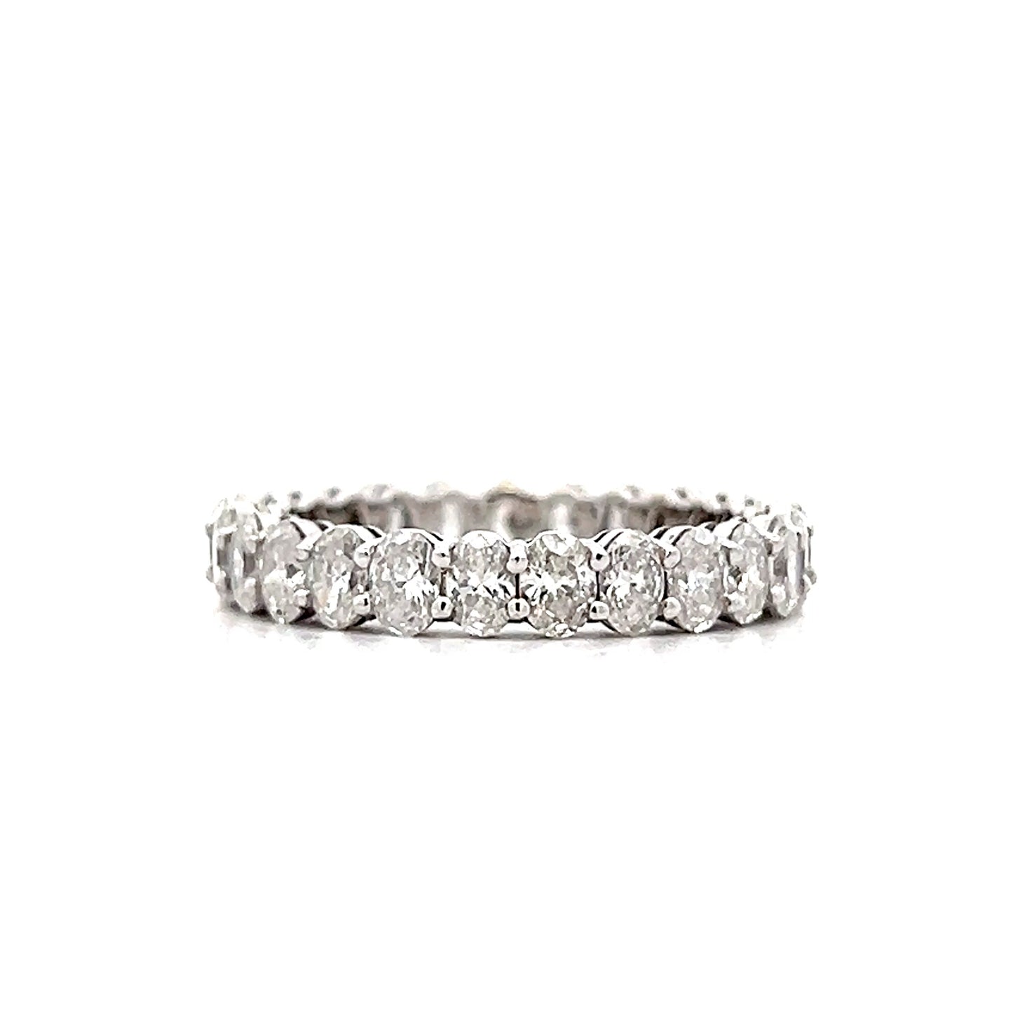 2.81 Oval Diamond Eternity Band in 18k White Gold