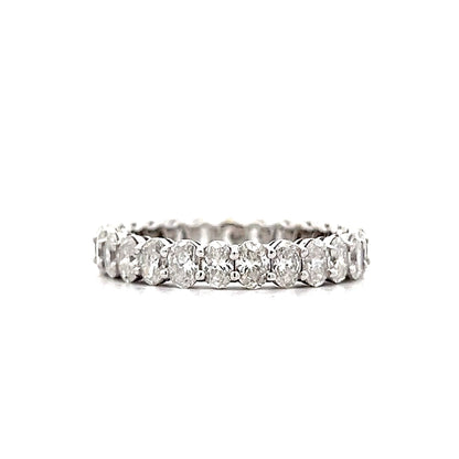 2.81 Oval Diamond Eternity Band in 18k White Gold