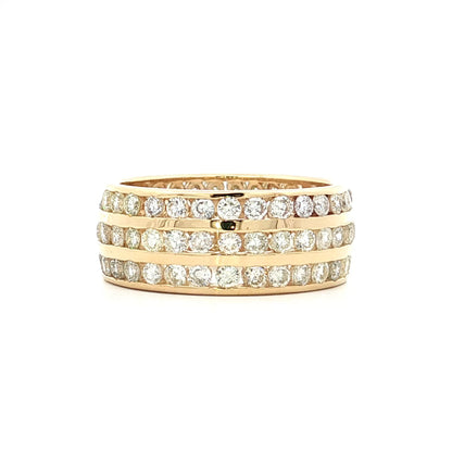 2.88 Wide Diamond Eternity Statement Ring in 18k