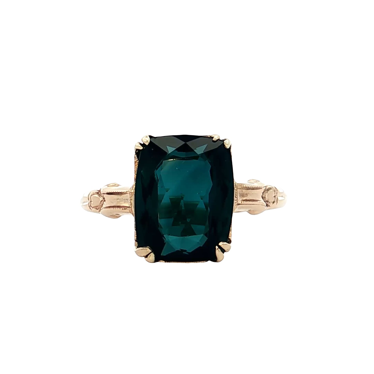 2.96 Vintage Elongated Cushion Tourmaline 14k