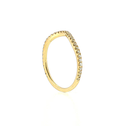 .21 Diamond Contoured Wedding Band 14k Yellow Gold